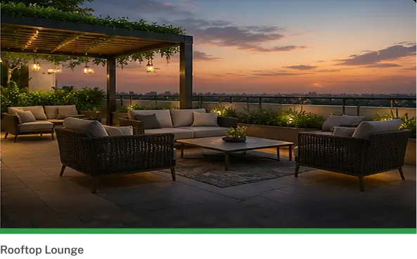 Rooftop lounge at Arthy's Emerald, Vadavalli